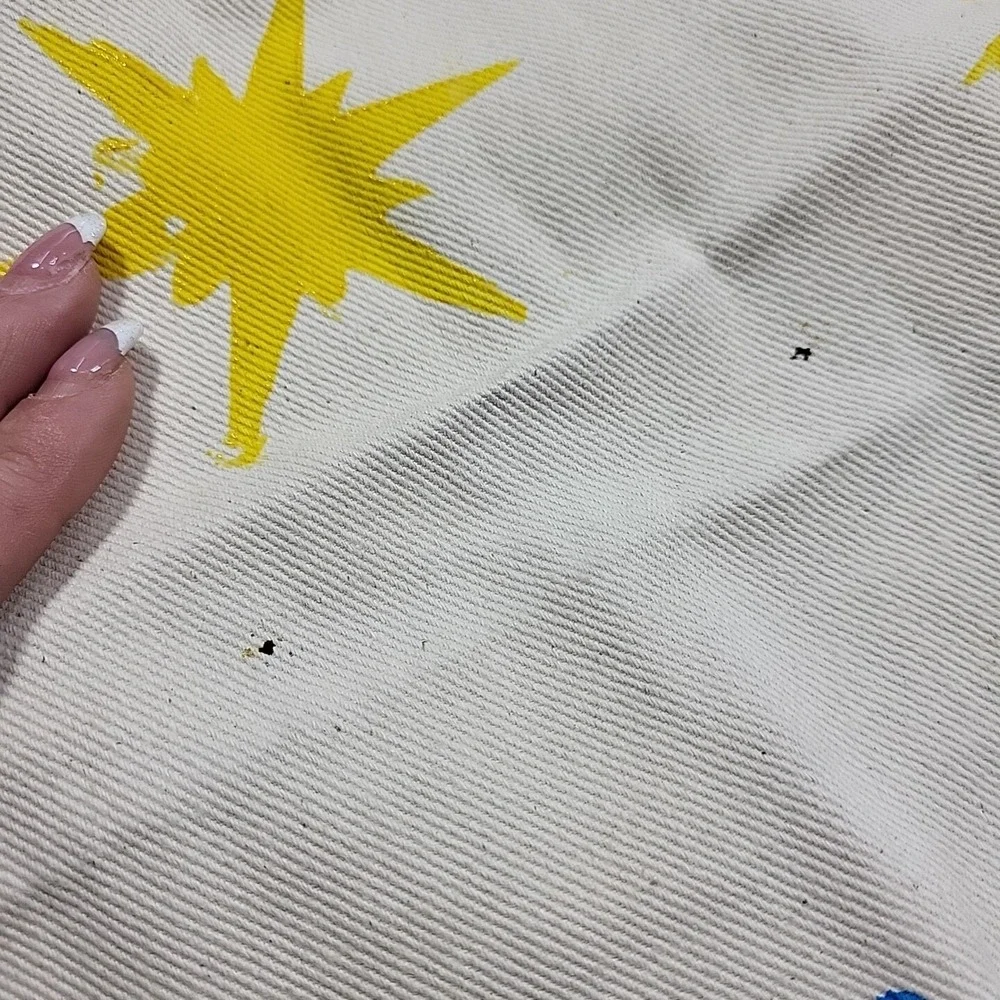 Kids Art Smock Paint Apron Stars Hearts Crafts Canvas Daycare School